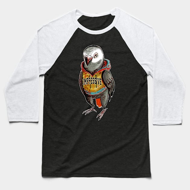 Impressive Parrot Baseball T-Shirt by Crowtesque